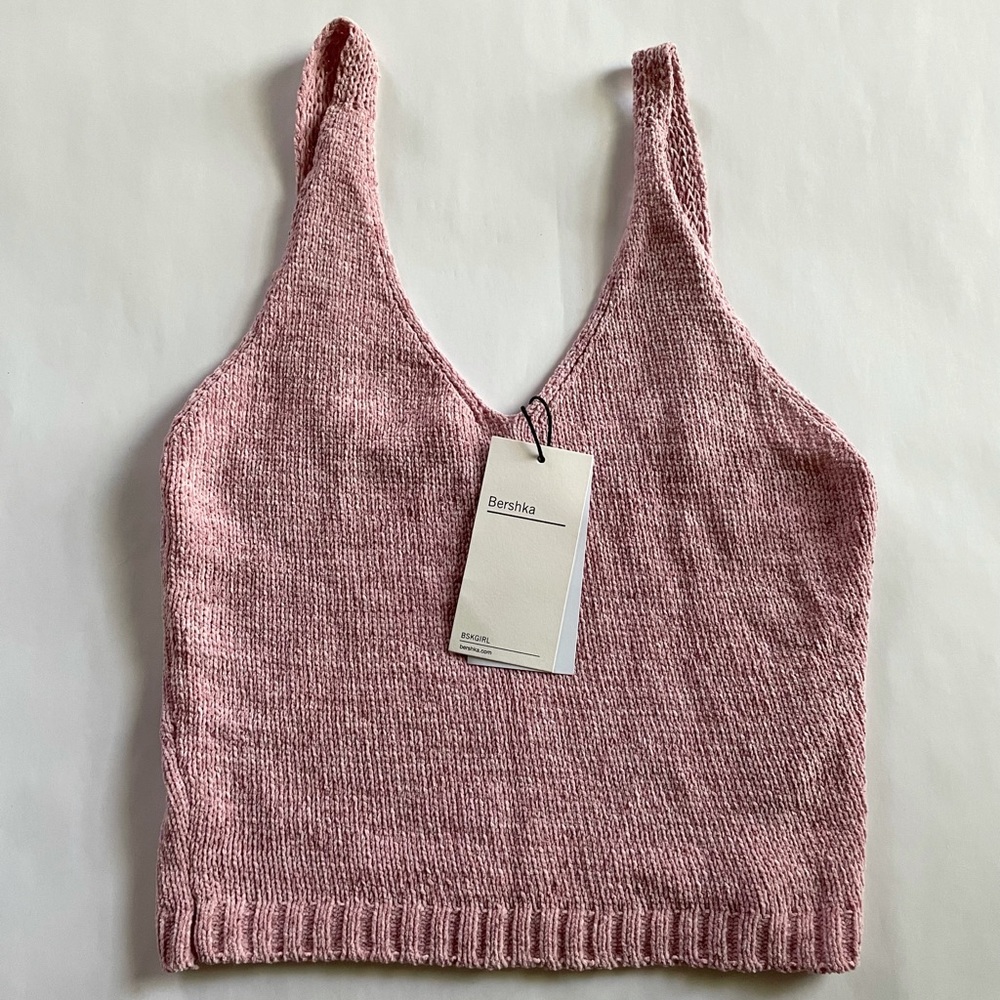 Bershka Pink wool crop